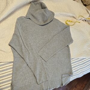 Talbots Light Gray Cowl Neck Sweater